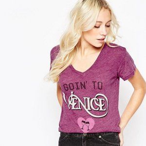 Wildfox "Goin' To Venice" V Neck T-Shirt Size XS